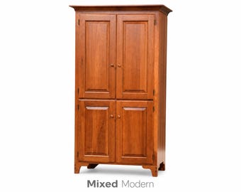 Cherry Shaker Style Tall Armoire Dresser