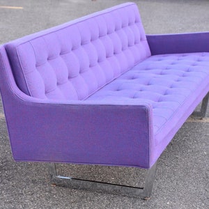 Modern Chrome & Purple Sofa by Patrician image 4