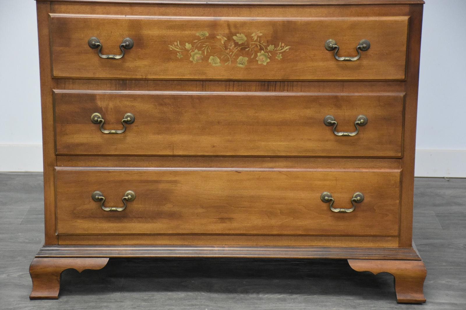 Hitchcock Solid Maple Stenciled Armoire Dresser Etsy