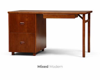 Refinished Walnut Mid Century Desk