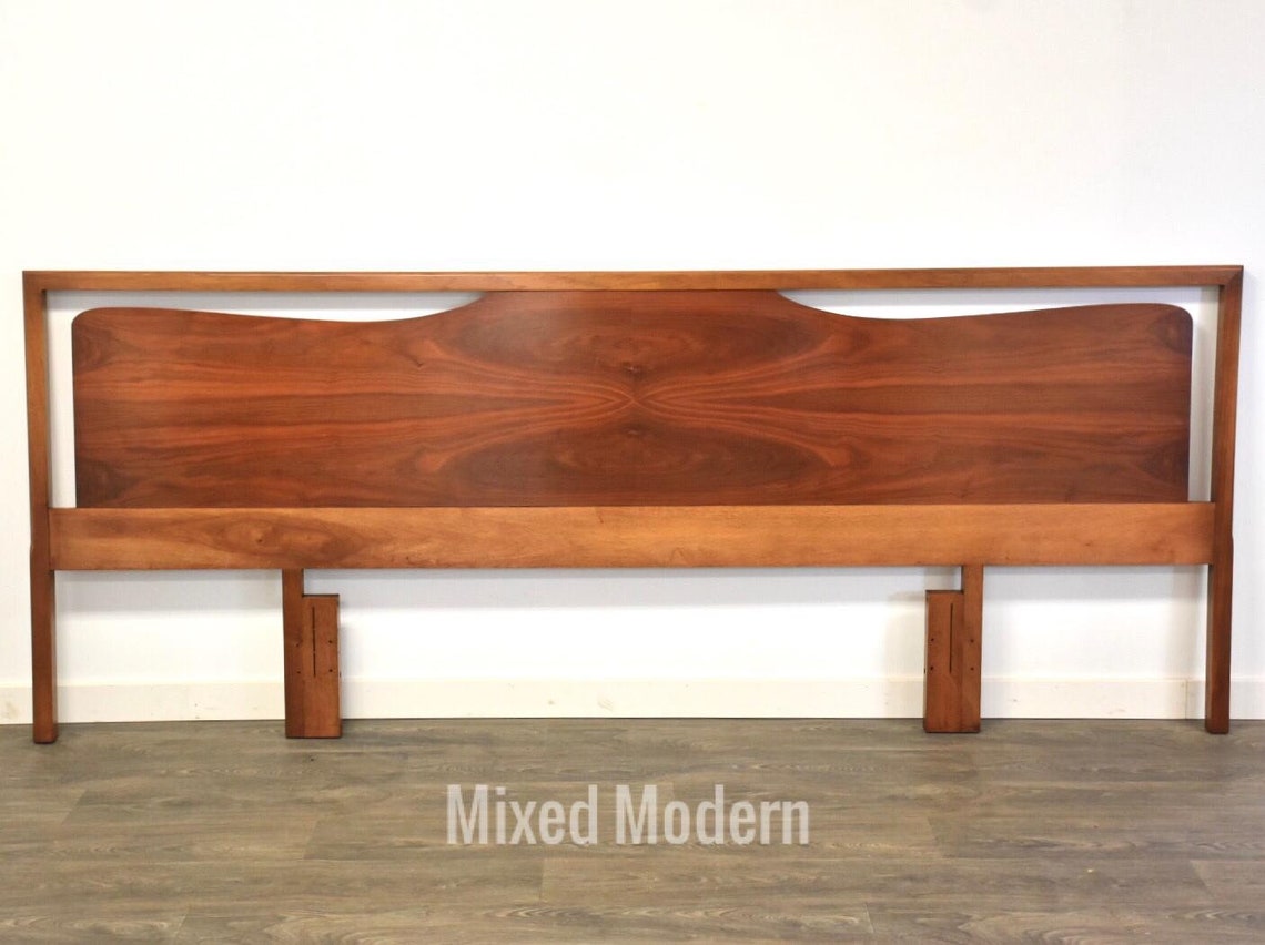 Walnut Queen MCM Headboard Etsy