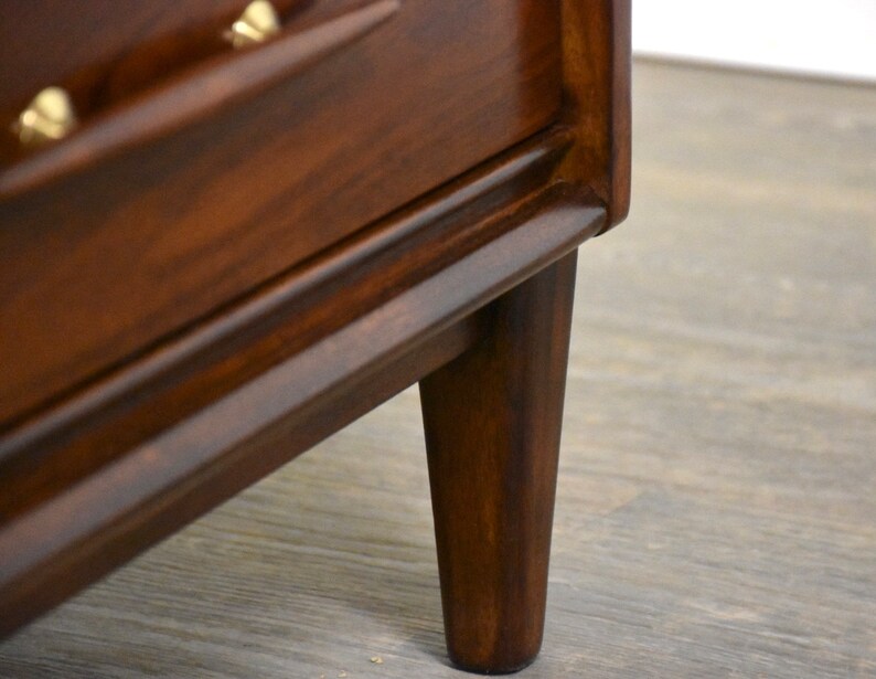 Refinished Mid Century Walnut Dresser image 6