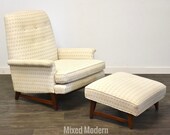Walnut Mid Century Lounge Chair