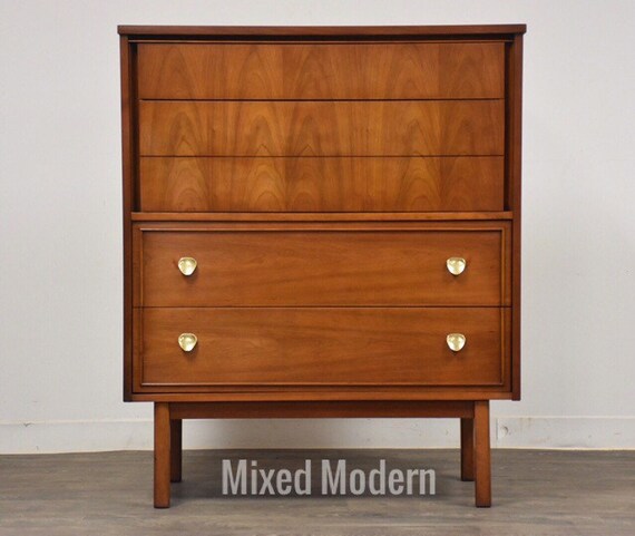 Cherry Mid Century Dresser By Dixie Etsy