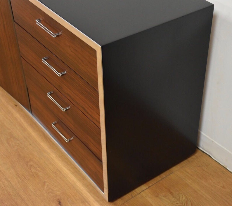 Milo Baughman Rosewood and Chrome Dresser