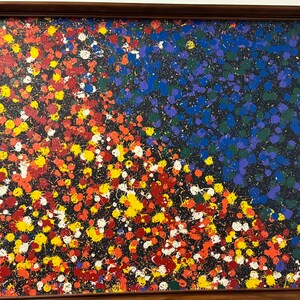 Original Chae Flux The Battle of Power Abstract Dots Painting image 3