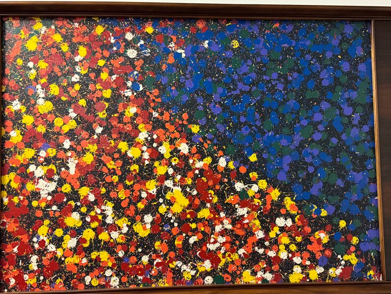 Original Chae Flux The Battle of Power Abstract Dots Painting image 3