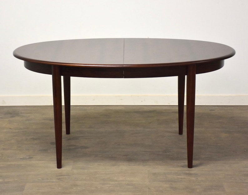 Danish Modern Rosewood Oval Dining Table image 7