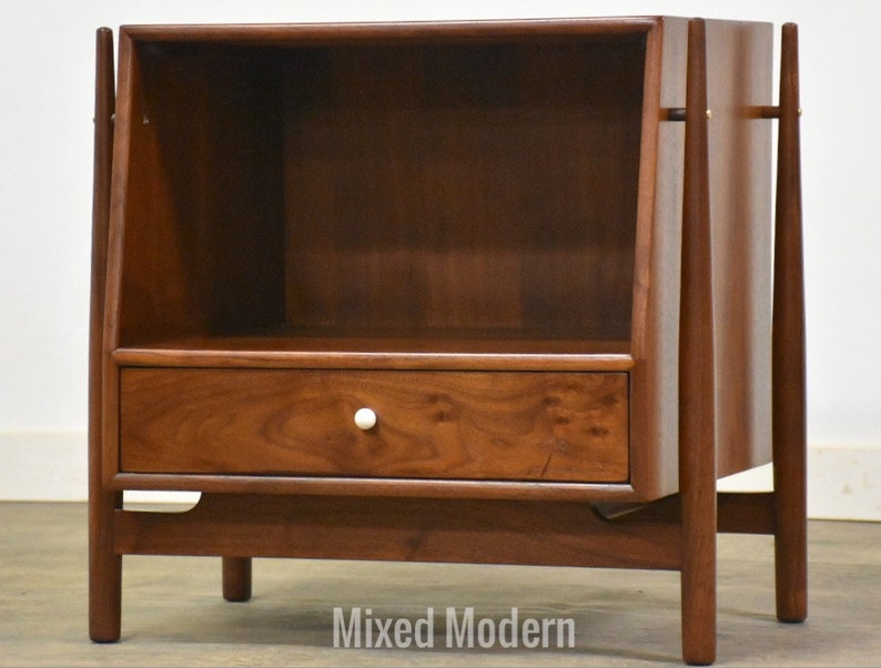 Refinished Kipp Stewart Declaration Walnut Nightstand image 1