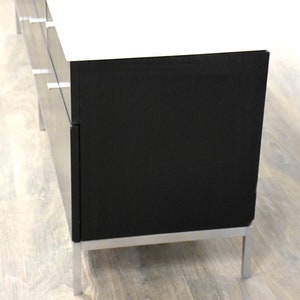 Black Lacquer & Marble Credenza by Florence Knoll image 3