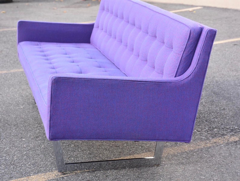 Modern Chrome & Purple Sofa by Patrician image 5