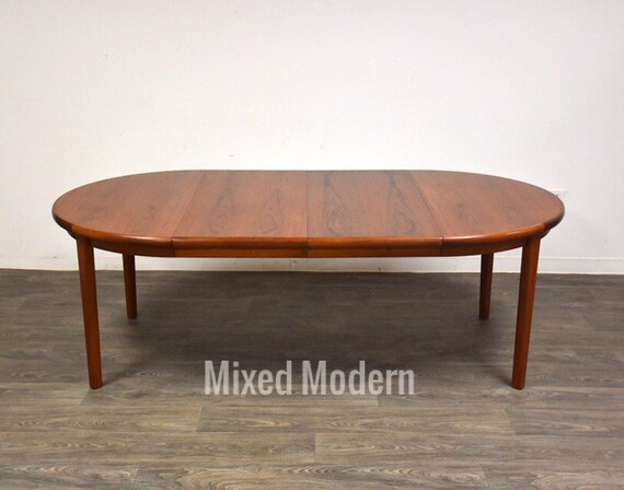 Danish Modern Teak Dining Table By Rasmus Etsy