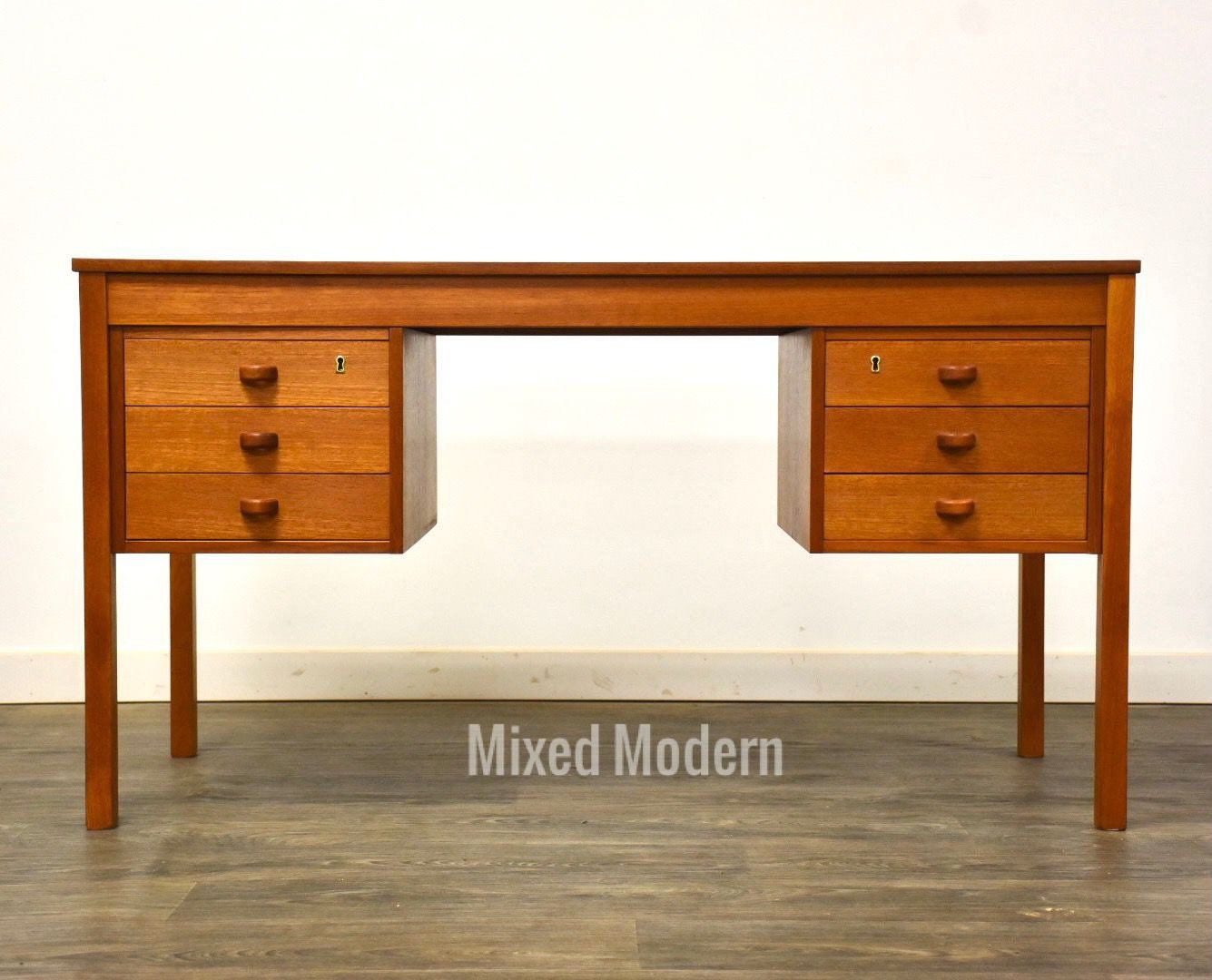 Danish Teak Desk by Domino M bler Etsy