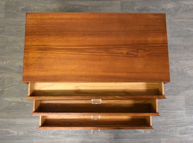 George Nelson Style Teak Dresser Chest image 4