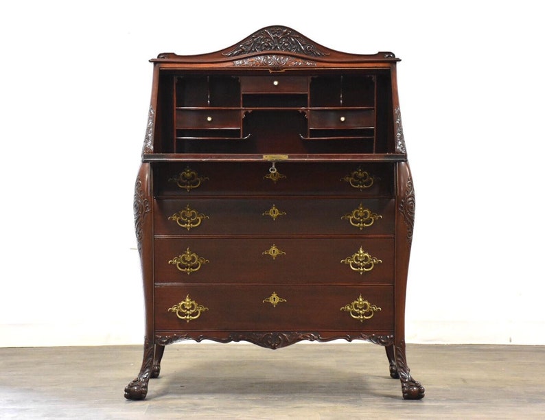 R.J. Horner Mahogany Secretary Desk image 2