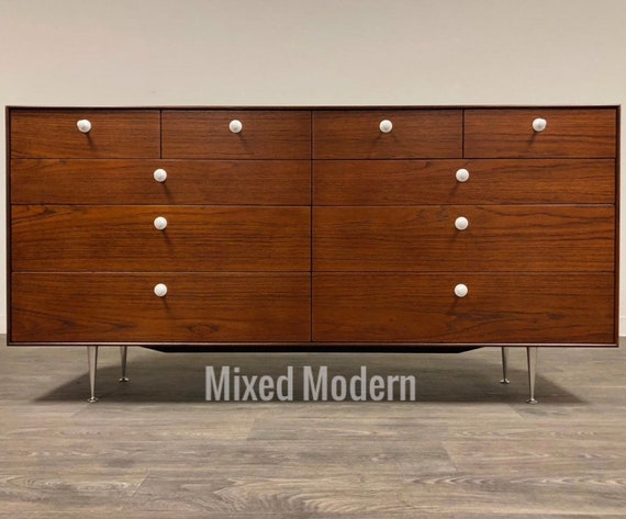 George Nelson For Herman Miller Thin Edge Teak Dresser Etsy