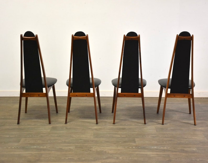 Walnut Dining Chairs Set of 4 image 4
