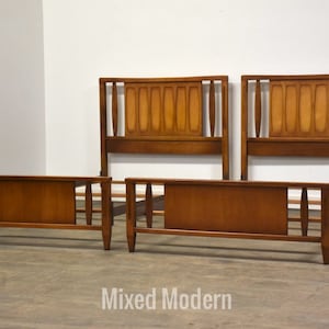 Mid Century Modern Twin Beds A Pair image 1