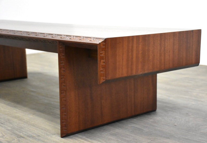 Frank Lloyd Wright for Henredon Taliesin Coffee Table or Bench image 6