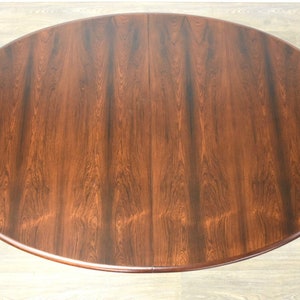 Danish Modern Rosewood Oval Dining Table image 8