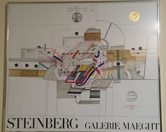 Saul Steinberg Expo Galerie Maeght Poster, 1970
