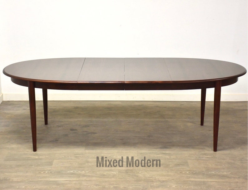 Danish Modern Rosewood Oval Dining Table image 1