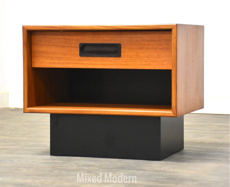 Danish Modern Small Teak Nightstand image 1