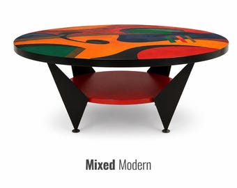 Benjamin Le Memphis Style Round 42” Coffee Table
