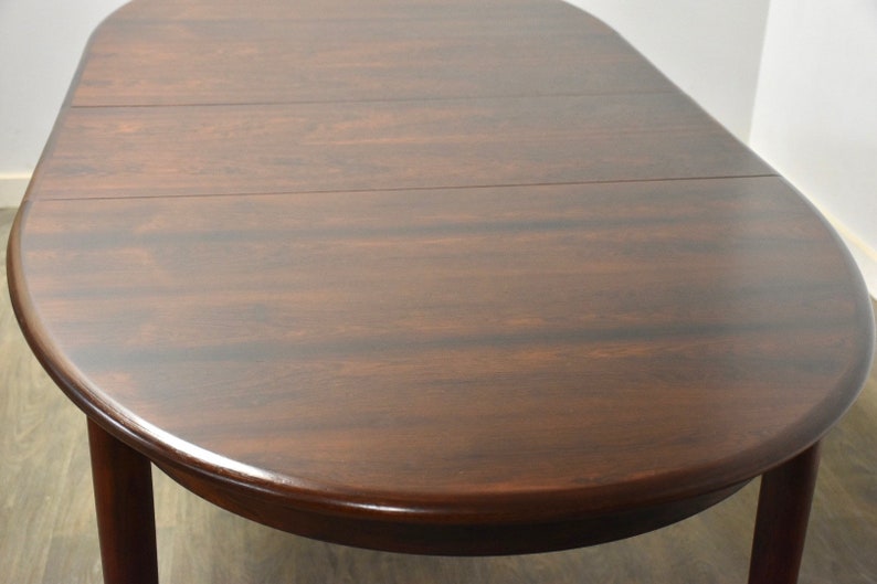Danish Modern Rosewood Oval Dining Table image 6