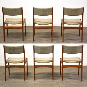 Modern Teak Dining Chairs Set of 6 image 3