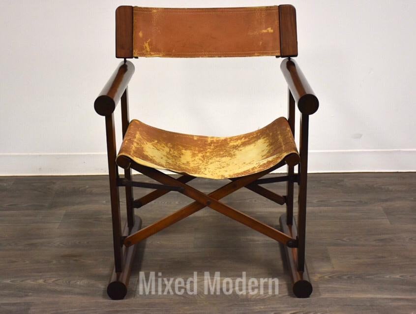Rosewood Leather Foldable Campaign Chair Rosewood Leather Foldable Campaign, Folding Leather Campaign Chair