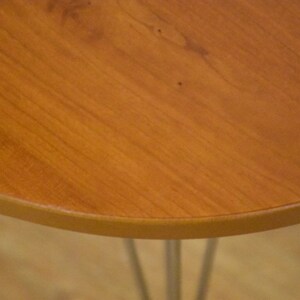 Cherry and Chrome Oval Coffee Table image 6