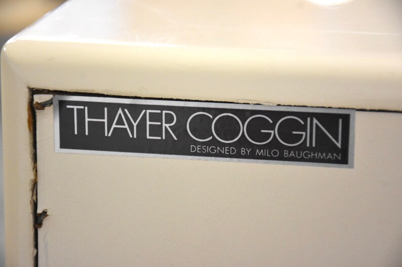 Vintage Ivory Thayer Coggin Cabinets Designed by Milo Baughman image 9