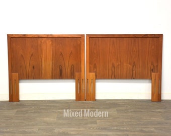 Danish Teak Twin Headboards- a Pair