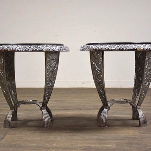 Seville Metal Art Studio End Tables A Pair image 2