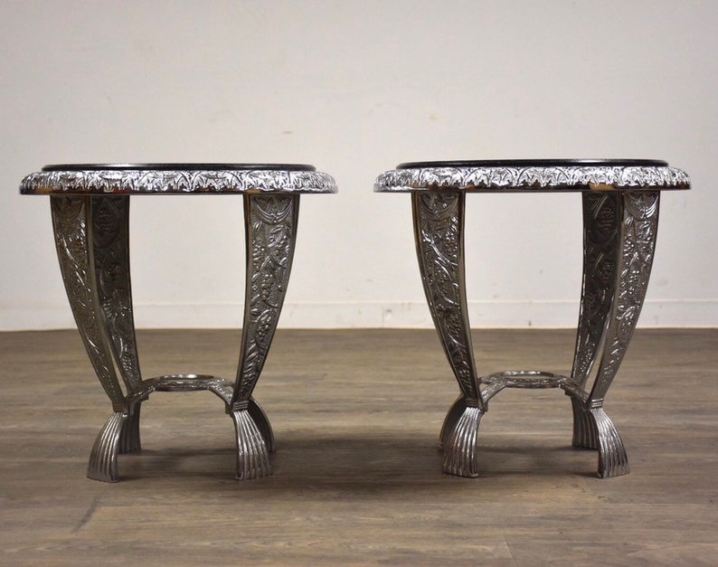 Seville Metal Art Studio End Tables A Pair image 2