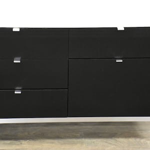 Black Lacquer & Marble Credenza by Florence Knoll image 8