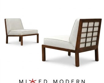Michael Taylor for Baker Slipper Lounge Chairs - A Pair