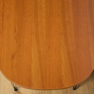 Cherry and Chrome Oval Coffee Table image 4