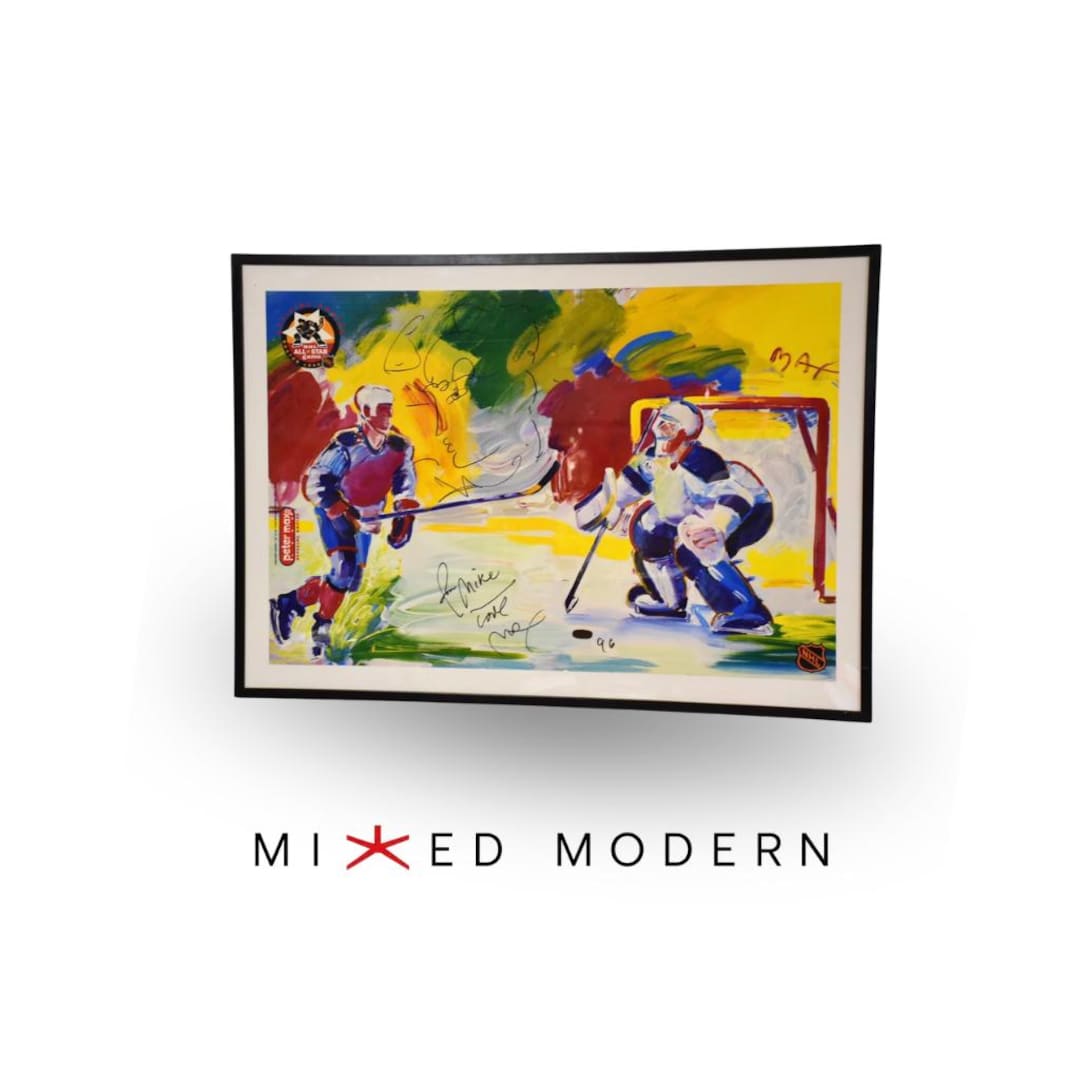 Peter Max Signed 1996 Hockey All-star Poster - Etsy