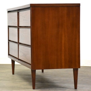Walnut Mid Century Modern Dresser by Bassett image 6