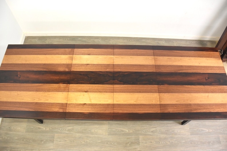Milo Baughman for Directional Multi Wood Dining Table image 2