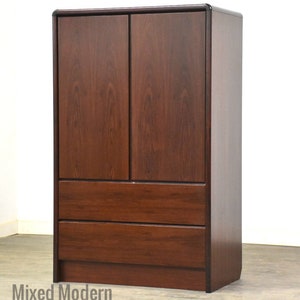 Danish Modern Rosewood Armoire Dresser