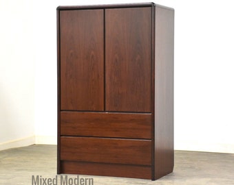 Danish Modern Rosewood Armoire Dresser