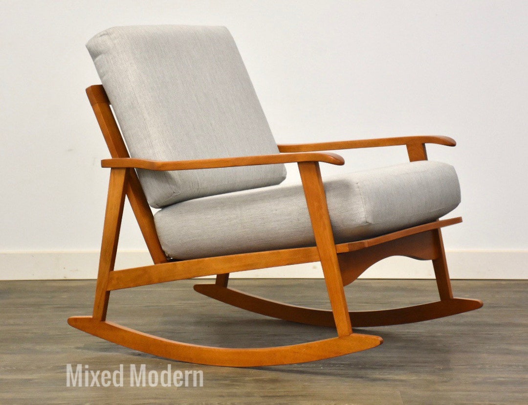 Modern grey online rocking chair