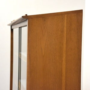 Walnut MCM Bookcase Display Cabinet image 2