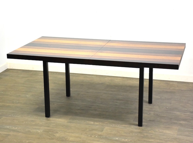 Milo Baughman for Directional Multi Wood Dining Table image 7