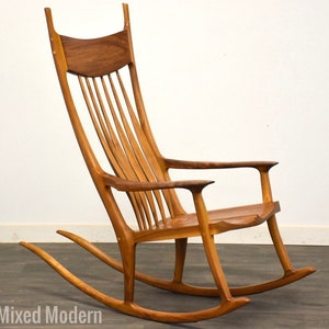 Modern Walnut Sam Maloof Style Rocking Chair image 1