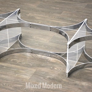 Alessandro Albrizzi Lucite and Chrome Coffee Table Base image 1