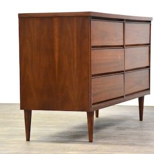 Walnut Mid Century Modern Dresser by Bassett image 5